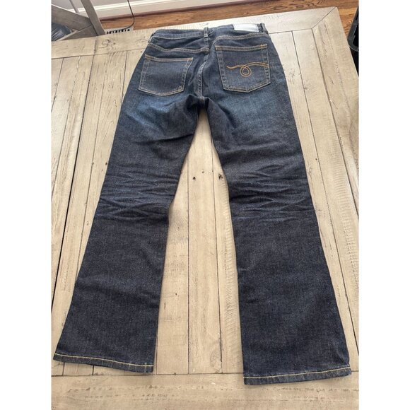 R13 Kick Fit Avery Indigo High Rise Crop Flare Jeans Size 27 - Picture 3 of 3